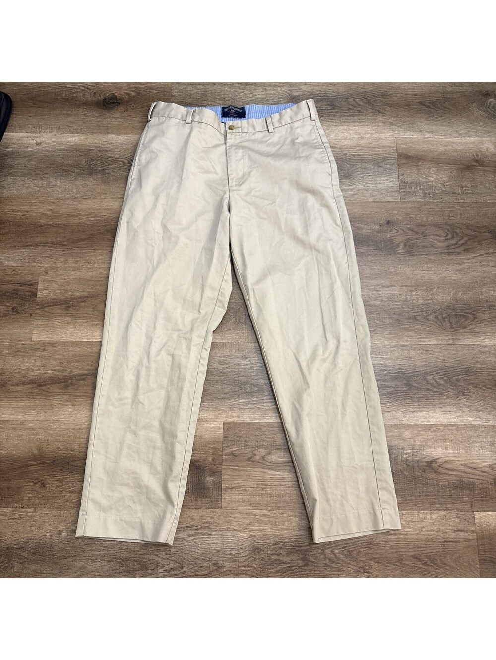 Bills Khakis Pants Mens 36x32 Beige M2 Straight Fit Flat Front Office Classic